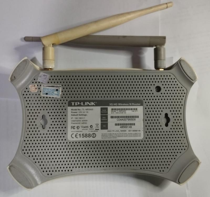 TPLINK TP Link TL-MR 3420 MR3420 3G/4G Modem Wireless N Router 300Mbps ...