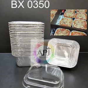 Alumumium Tray BX 0350 / BX 0350 + Tutup / Makaroni Schotel / Cup Makaroni / Tray Makaroni Mini / Alumunium Foil BX 0350 / Cup Lasagna / Cup Pastel Tutup