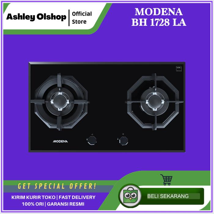 Gambar [ORI] Kompor Tanam 2 Tungku Modena BH 1728 LA Modena Gas Hob 2 Burners 70cm BH1728LA dari Ashley Olshop Official Store Kota Administrasi Jakarta Utara Tokopedia