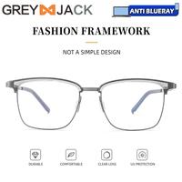 Gambar Grey Jack Kacamata Antiradiasi Blueray Baahan Titanium Style Kotak Bisnis Fashion Pria & Wanita 2605 - GREY, BLUERAY NORMAL dari Grey Jack Eyewear Kota Administrasi Jakarta Barat 4 Tokopedia