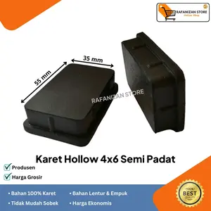 KARET KAKI HOLLOW 4x6 SEMI PADAT KARET ALAS KAKI MEJA RAK KURSI BESI HOLLOW