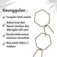 Gambar Turus Hexagonal - Penyangga Rambatan Tanaman Hias Tali Rami dari workplant official Kota Surabaya 2 Tokopedia