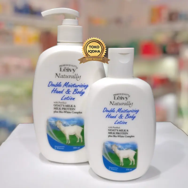 LEIVY Naturally hand body lotion 500ml susu kambing memutihkan kulit.. 1