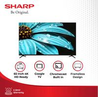 Gambar TV Sharp 65 Inch 4T-C65FJ1X 4K UHD Google TV 65Inci Sharp Frameless Design 4TC65FJ1X dari Bonjour Electronic Official Kota Depok 2 Tokopedia