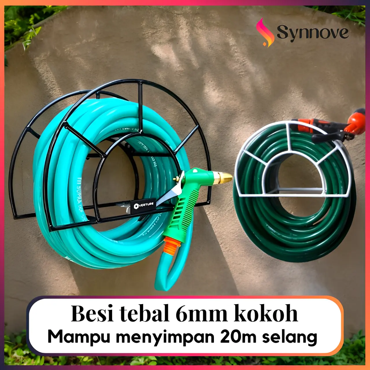 Gantungan Selang Air Besi KOKOH Gulungan Selang Air Taman Penggulung Selang Anti Karat