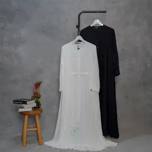 gamis crinkle polos premium  S M L XL baju muslim wanita terbaru GAMIS KONDANGAN