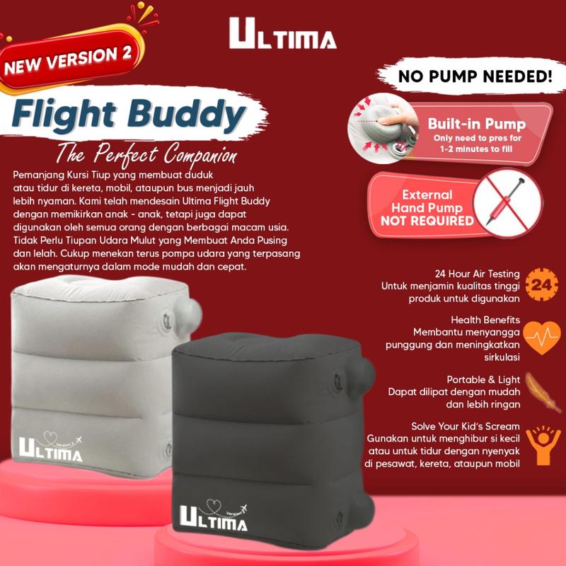 ULTIMA Flight Buddy inflateable foot rest Blue (sudah dapat pompa) 0