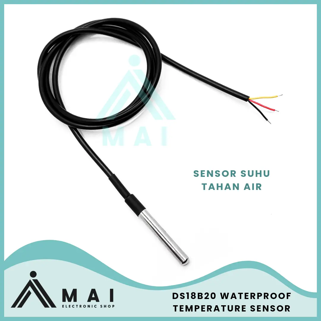 DS18B20 Waterproof Temperature Sensor Probe Sensor Suhu Arduino STM32