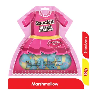Snackit Marshmallow Strawberry Gown / Cup Cake Chocolate / Fish Vanilla 50gram