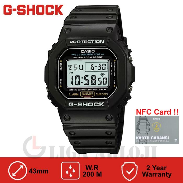 Gambar Casio G-Shock DW-5600E-1VDF Jam Tangan Pria Digital GSHOCK DW5600 DW5600E DW-5600E-1 Original dari Liga.Arloji Kota Administrasi Jakarta Pusat Tokopedia