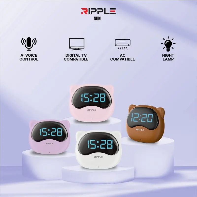 [ NEW ] Ripple NUKI Smart AI AC Remote TV AC Alarm Night Lamp Smart air conditioner remote control 0