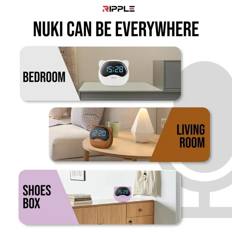 [ NEW ] Ripple NUKI Smart AI AC Remote TV AC Alarm Night Lamp Smart air conditioner remote control 2