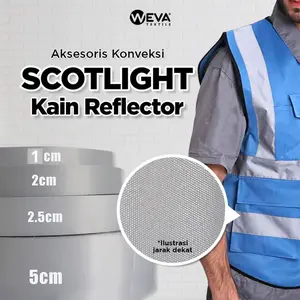 METERAN Scotlite Kain Reflective Pita Skotlet Untuk Jaket Safety