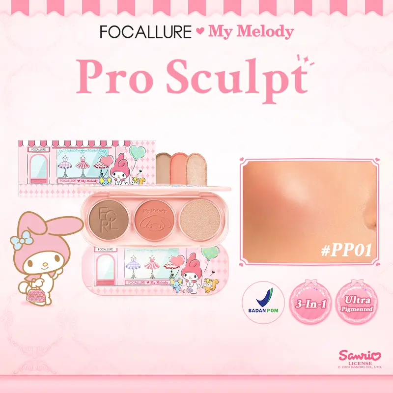 FOCALLURE X Sanrio #DressUpSlay Pro Sculpt 3-in-1 Facial Palette FA-F45 0
