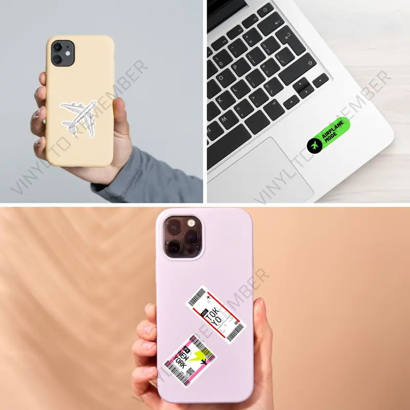 Stiker Pack Desain Tiket Negara Dan Pesawat Penerbangan Boeing Ryan Air Emirates Dll Travel Air plane Country Airplane Plane Flight Sticker Anti Air Kulkas Jurnal DIY Diary Lucu 3