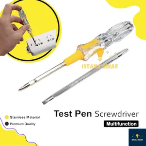 Obeng Tespen Listrik bolak balik serbaguna +- Plus Minus Multifungsi test pen testpen tang  potong taspen  listrik