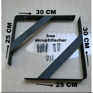 siku rak ambalan (30x25) dengan penyangga