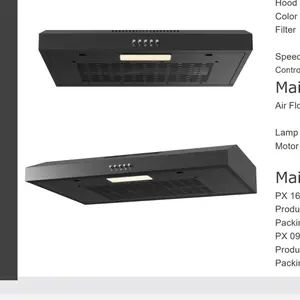 MODENA Cooker Hood PX0711BABK 70cm Penghisap Asap Dapur PX 0711 BABK Hitam
