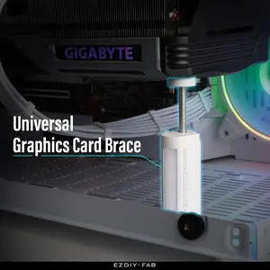 EZDIY-FAB KNOT TYPE VGA GPU GRAPHIC CARD SUPPORT ANTI SAG HOLDER BRACKET WHITE EZDPI171-3