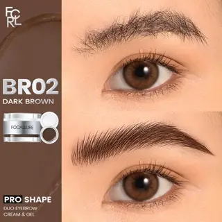 FOCALLURE 2-in-1 Eyebrow Cream & Setting Gel 3D Pro-shape FA-23 3