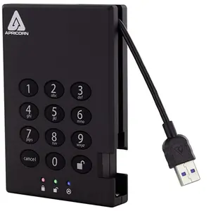 Apricorn 2TB Aegis Padlock USB 3.0 256-bit AES Secure External HDD