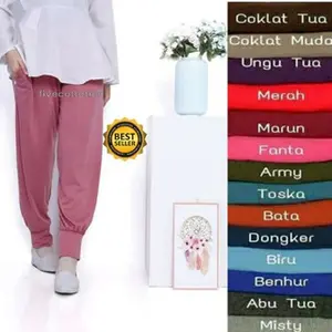 LEGGING WANITA DEWASA CELAMIS POLOS CELANA ALADIN JUMBO MUSLIMAH BAHAN RAYON PE / DALEMAN GAMIS