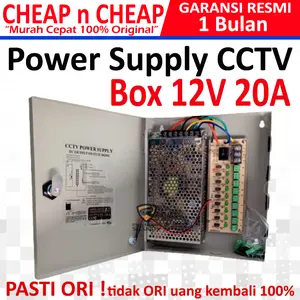 PSU CCTV Box 12V 20A Power Supply Travo LED DC 12 Volt 20 Ampere