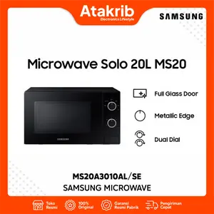 SAMSUNG MICROWAVE MS20A3010AL/SE Solo MS20A dengan Full Glass Door 20L