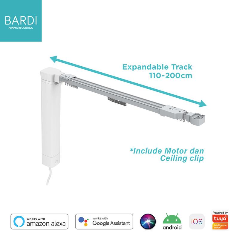 Product Introduction of BARDI Smart Expandable Curtain Track and Motor Set Rel Gorden Otomatis 0