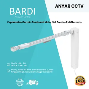 BARDI Expandable Curtain Track and Motor Set Gorden Rel Otomatis
