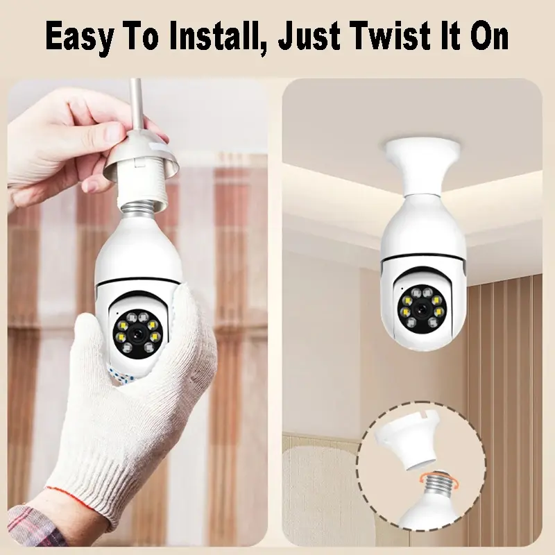 Ip Camera Bohlam 8MP App V380 Pro Cctv  Wireless Kamera Wifi 2