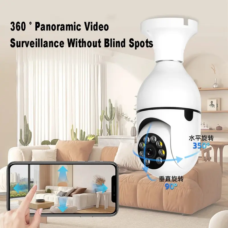 Ip Camera Bohlam 8MP App V380 Pro Cctv  Wireless Kamera Wifi 4