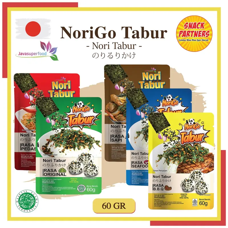 Nori Tabur Rumput Laut Panggang 60gr | Nori Go! 2