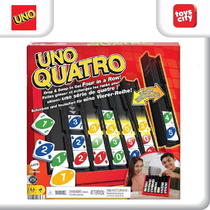 Gambar Uno Quatro Board Game 2-4 Players Mattel Games - Papan Permainan dari Toys City Kota Administrasi Jakarta Selatan Tokopedia
