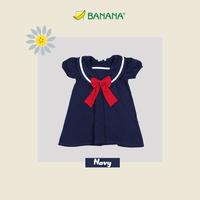 Gambar BANANA Dress sailor bayi perempuan krah pelipit pita besar - Putih, S dari BANANA Official Store Kota Administrasi Jakarta Timur 4 Tokopedia