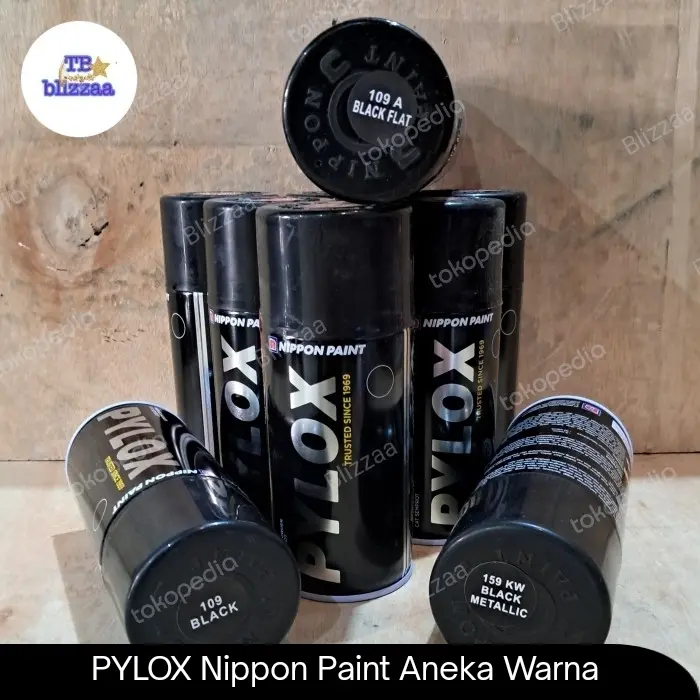 Pilox / Pylox Black Hitam Kilap / Pylox Black Flat Hitam Doff Pilok Aneka Warna 0