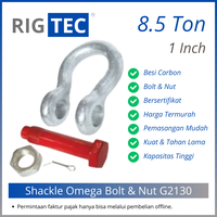 Gambar Bow Shackle / Segel Omega 1 Inch 8.5 Ton Bolt & Nut G2130 RIGTEC dari RIGTEC OFFICIAL Kota Administrasi Jakarta Utara 1 Tokopedia
