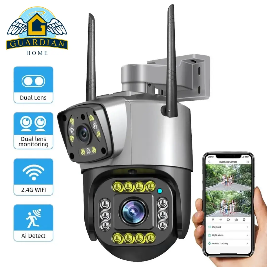 New IP Camera Outdoor Dual Lensa 16MP CCTV V380 Pro Wireless Kamera Waterproof Wifi
