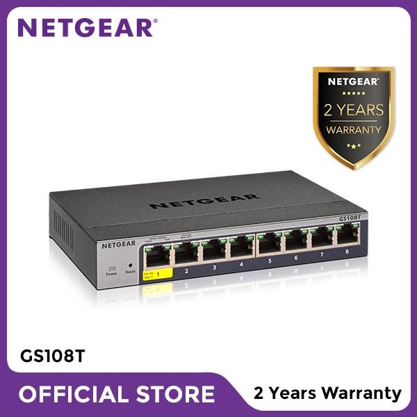 Netgear GS108T 8 Port Gigabit Ethernet Smart Managed Pro Switch L2 ...