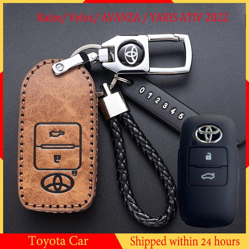 Cover Kunci Mobil Toyota Yaris Cross S 2023 - 2024 Gantungan Kunci Mobil Car Penutup - Hitam-A
