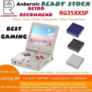 New Anbernic RG35XXSP New Handheld Best Retro Clam Flip Bisa PSP PS1 Bkn miyo