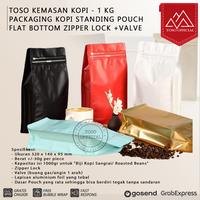 Gambar Toso Kemasan Kopi 1Kg 1000 gram Packaging Kopi Standing Pouch Flat Bottom Zipper Lock +Valve - ZIPPER-WHITE dari Toso Mart Kota Administrasi Jakarta Pusat 1 Tokopedia