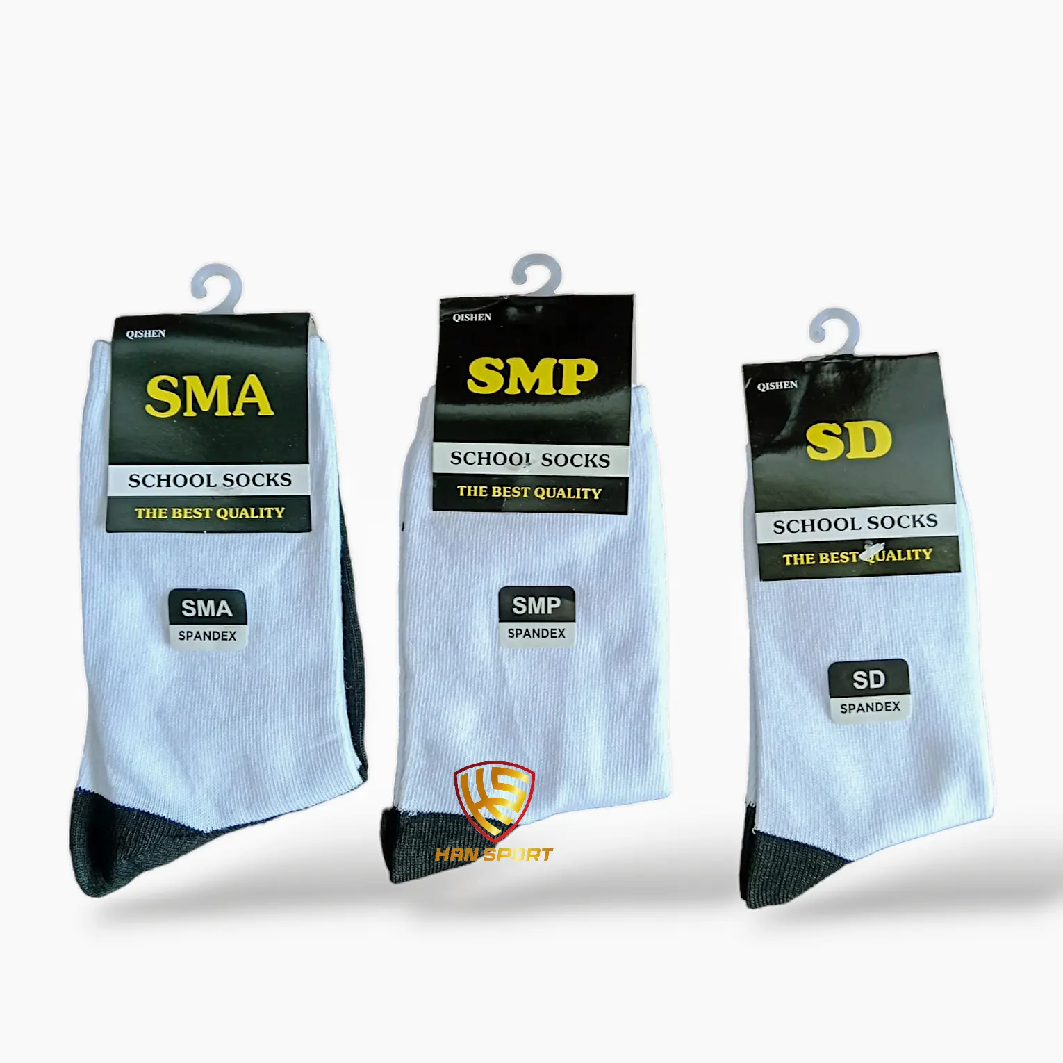 Kaos Kaki Sekolah Anak Sekolah SD SMP SMA Putih Hitam / Kaus Kaki