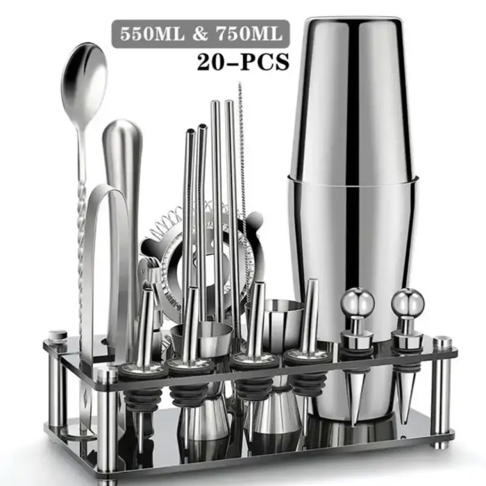 Boston Shaker Set 20pcs SS304 | Alat Bartender Cocktail Minuman