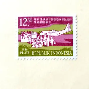 Prangko INDONESIA 1980. Seri PELITA • Peyebaran Penduduk Melalui Transmigrasi. Set lengkap (1v)