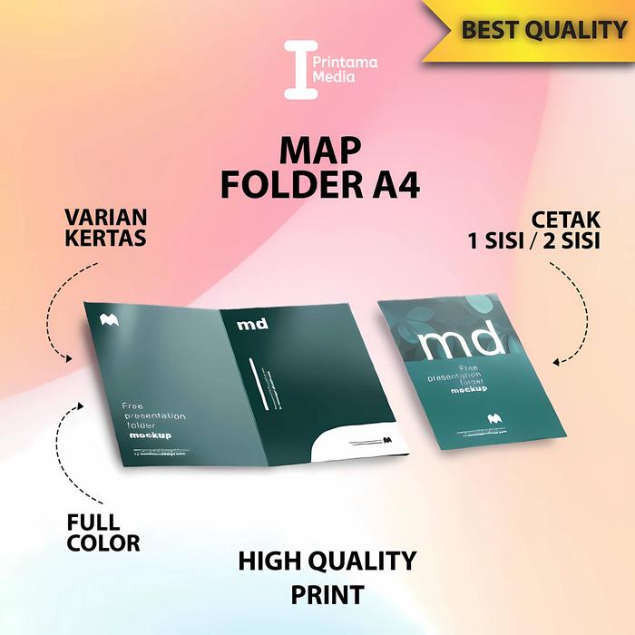 Jual Cetak Map Folder A4 Custom Perusahaan Kantor Full Color - AC 310 ...