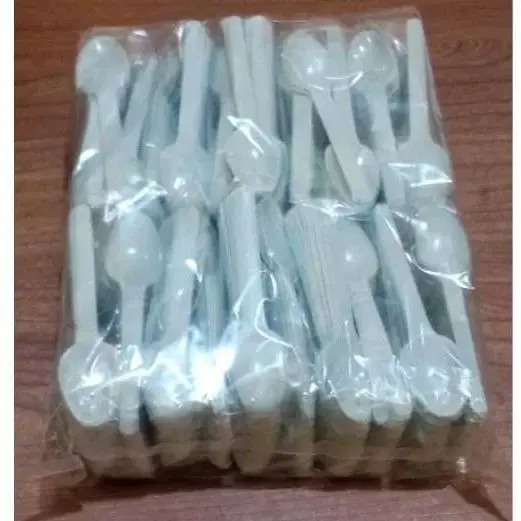 (Isi 100pcs) Sendok Jelly STB Ice Cream Puding Putih Susu / 1