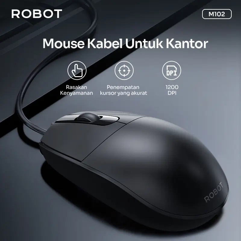 ROBOT Mouse USB Kabel M100 1200 DPI 1