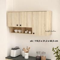 Gambar KITCHEN SET ATAS 3 PINTU LEMARI RAK DAPUR GANTUNG DAHLIA KC WU 120 dari FURNIDECO Kota Administrasi Jakarta Barat 2 Tokopedia