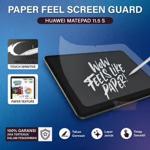 Anti Gores Paper untuk Huawei MatePad 11.5 S 2024 2025 Screen Guard Kertas Matte Anti Glare Paper Feel Protector Pelindung Layar Antigores